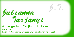 julianna tarjanyi business card